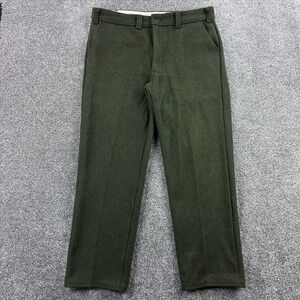 Vintage Codet Wool Pants Mens 38x31 Green Heavyweight Made in Canada Hunting